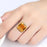 925 Sterling Silver Citrine Gemstone Ring