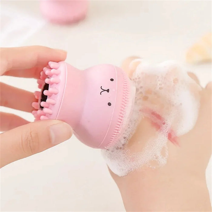 Pink Octopus Facial Cleansing Brush