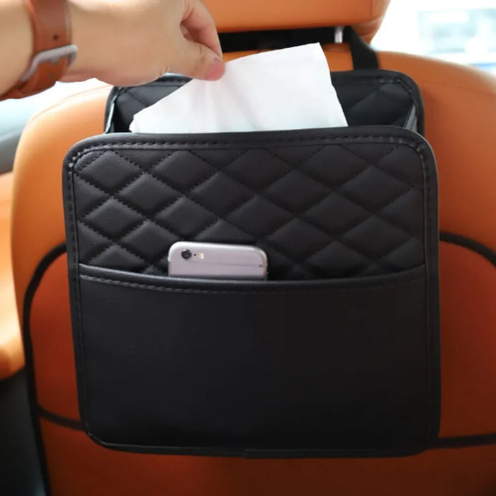 PU Leather Car Storage Organizer