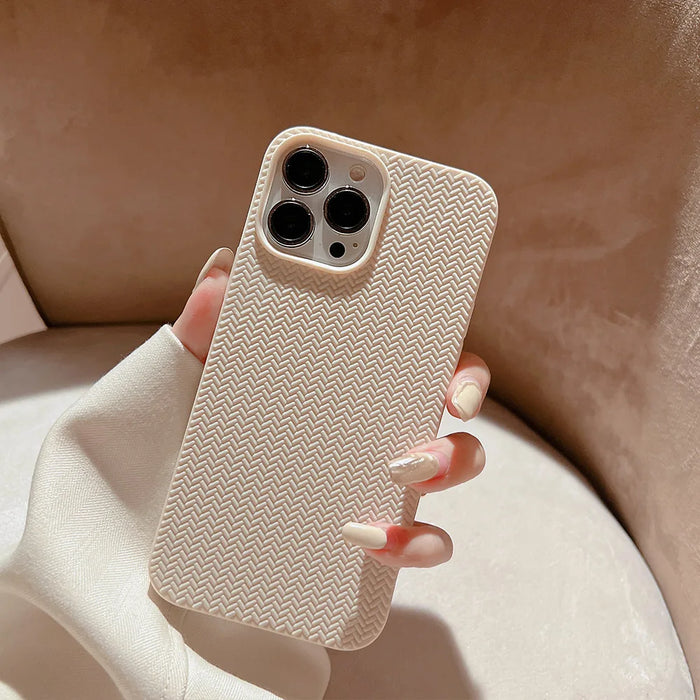 Woven Pattern Phone Case For iPhone