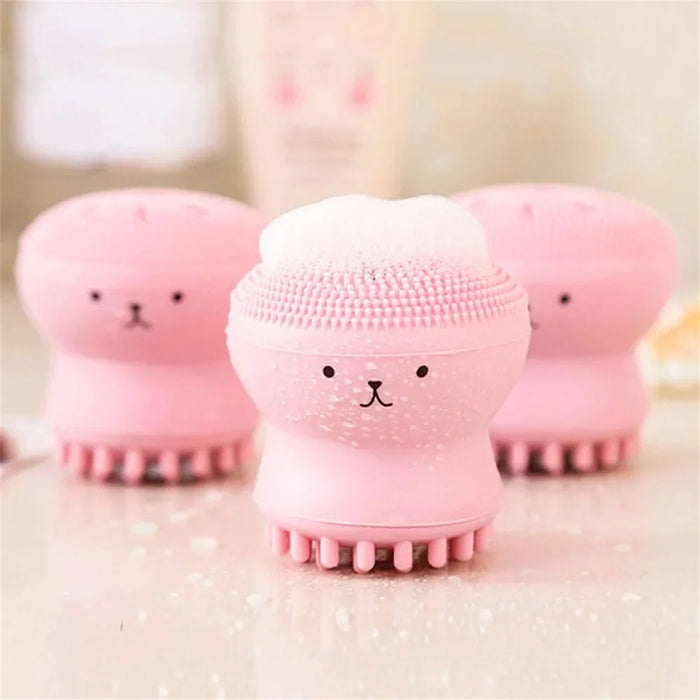 Pink Octopus Facial Cleansing Brush