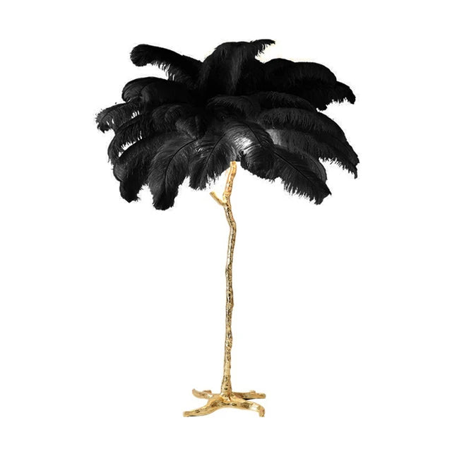 Modern Luxury Ostrich Feather LED Floor Lamp