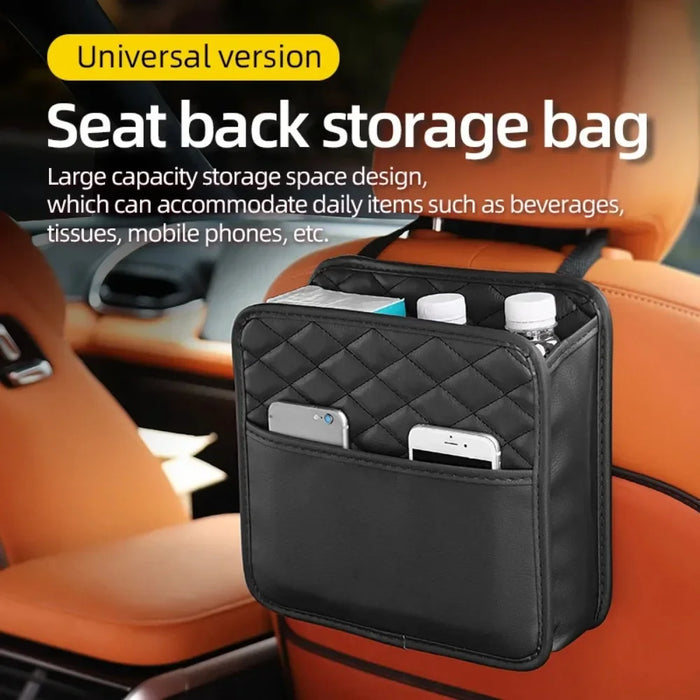 PU Leather Car Storage Organizer