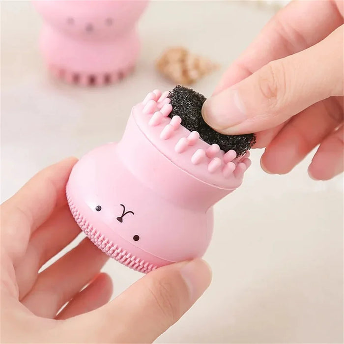 Pink Octopus Facial Cleansing Brush